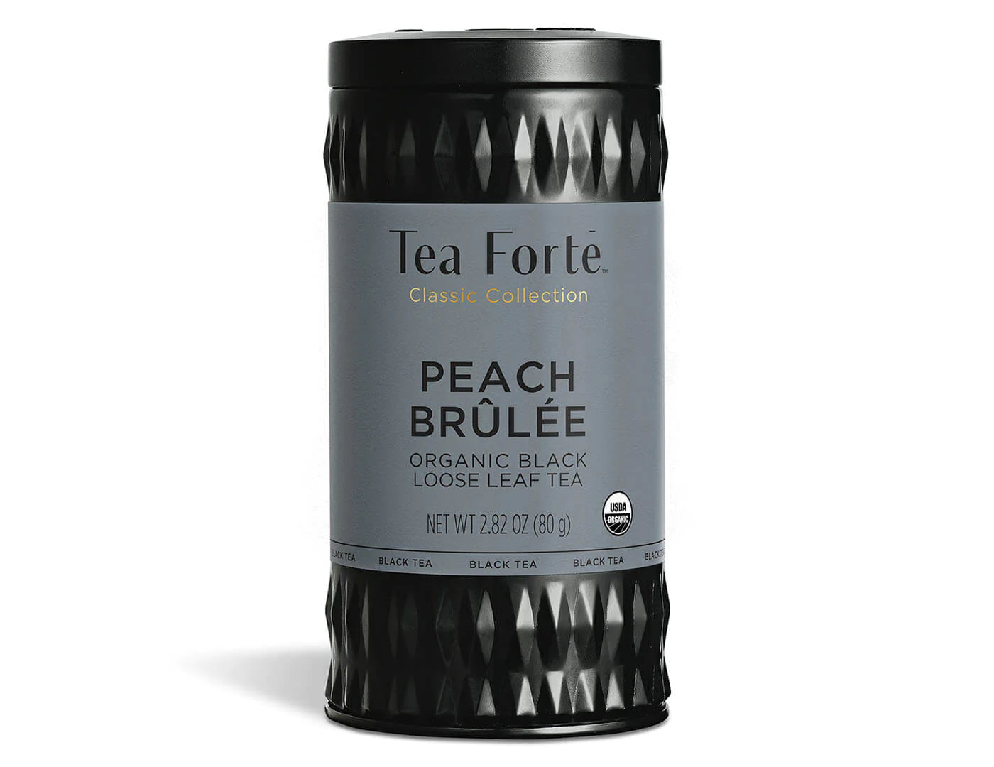 TEA FORTE LOOSE LEAF TEA CANISTERS PEACH BRULEE