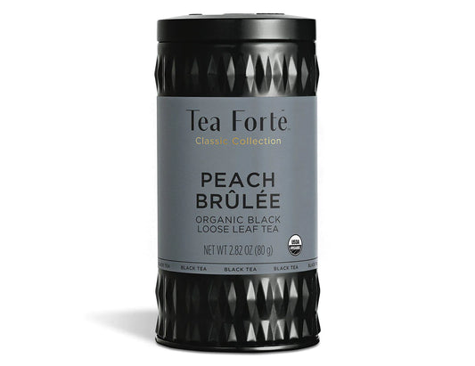 TEA FORTE LOOSE LEAF TEA CANISTERS PEACH BRULEE
