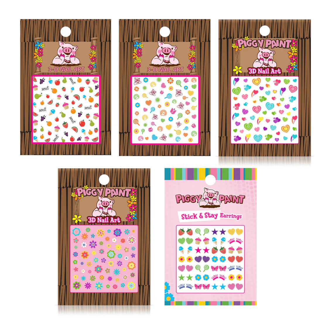 PIGGY PAINT POLISH NAIL 5 PACK ART BUNDLE