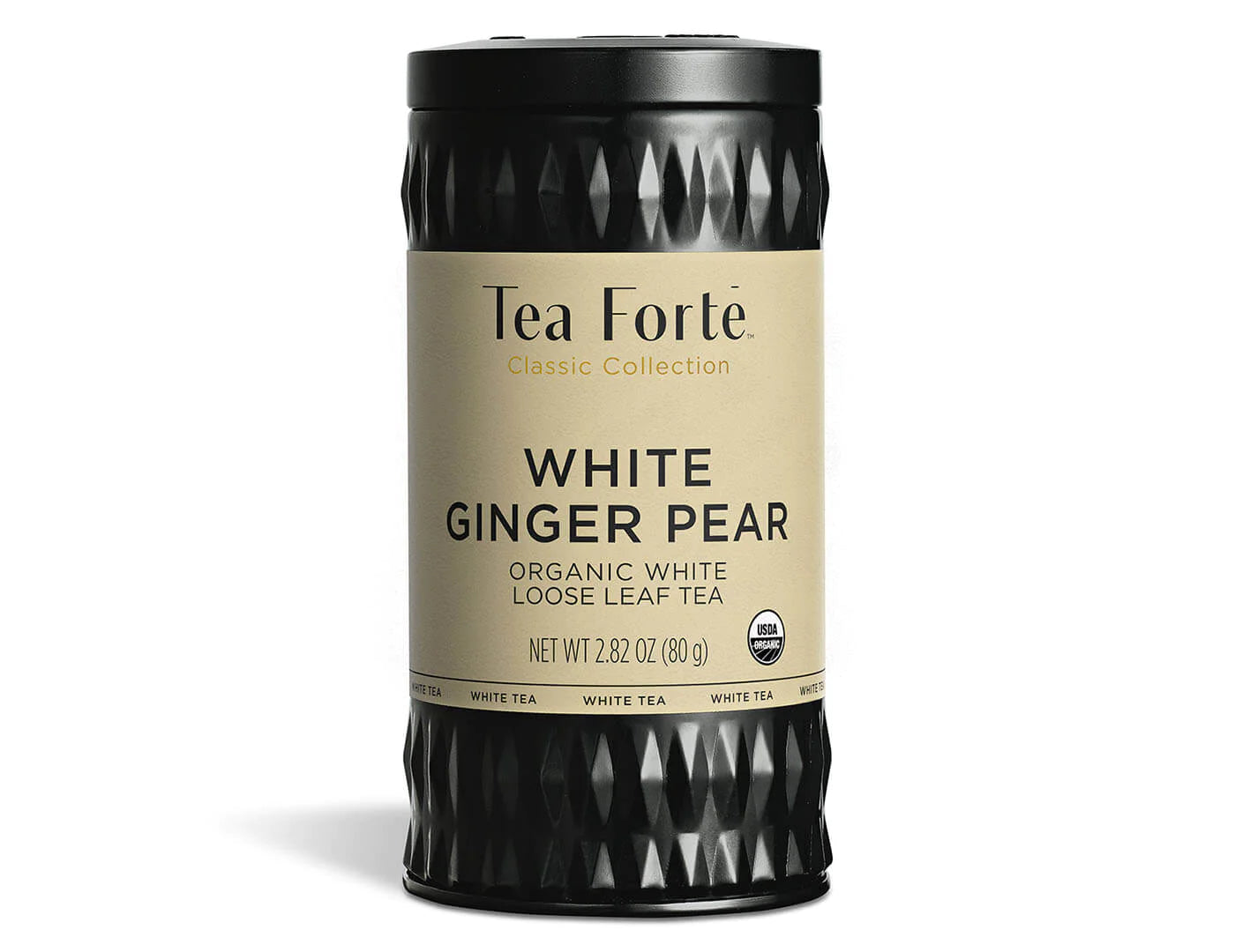 TEA FORTE LOOSE LEAF TEA CANISTERS WHITE GINGER PEAR