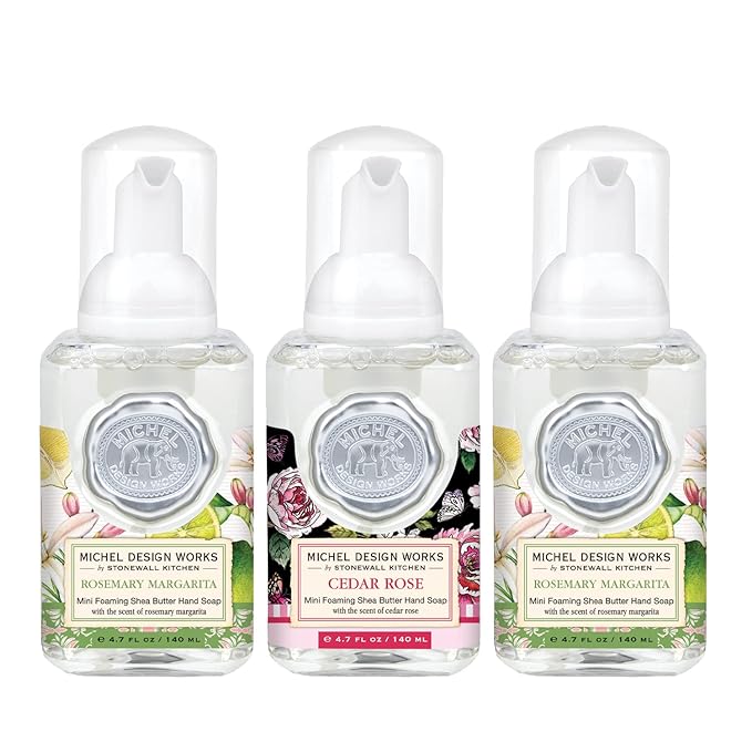 MICHEL DESIGN WORKS MINI FOAMING HAND SOAP ROSEMARY & ROSES