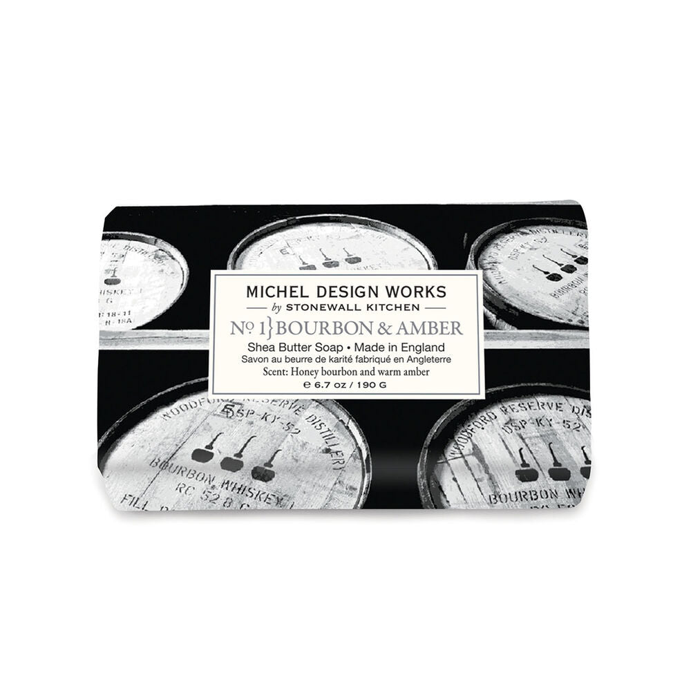 MICHEL DESIGN WORKS BOURBON & AMBER MEDIUM SOAP BAR