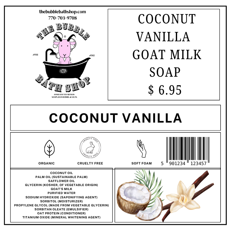 Coconut Vanilla Goat Milk Soap