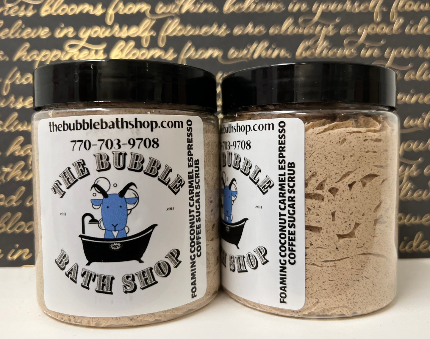 FOAMING COCONUT CARMEL ESPRESSO COFFEE SCRUB
