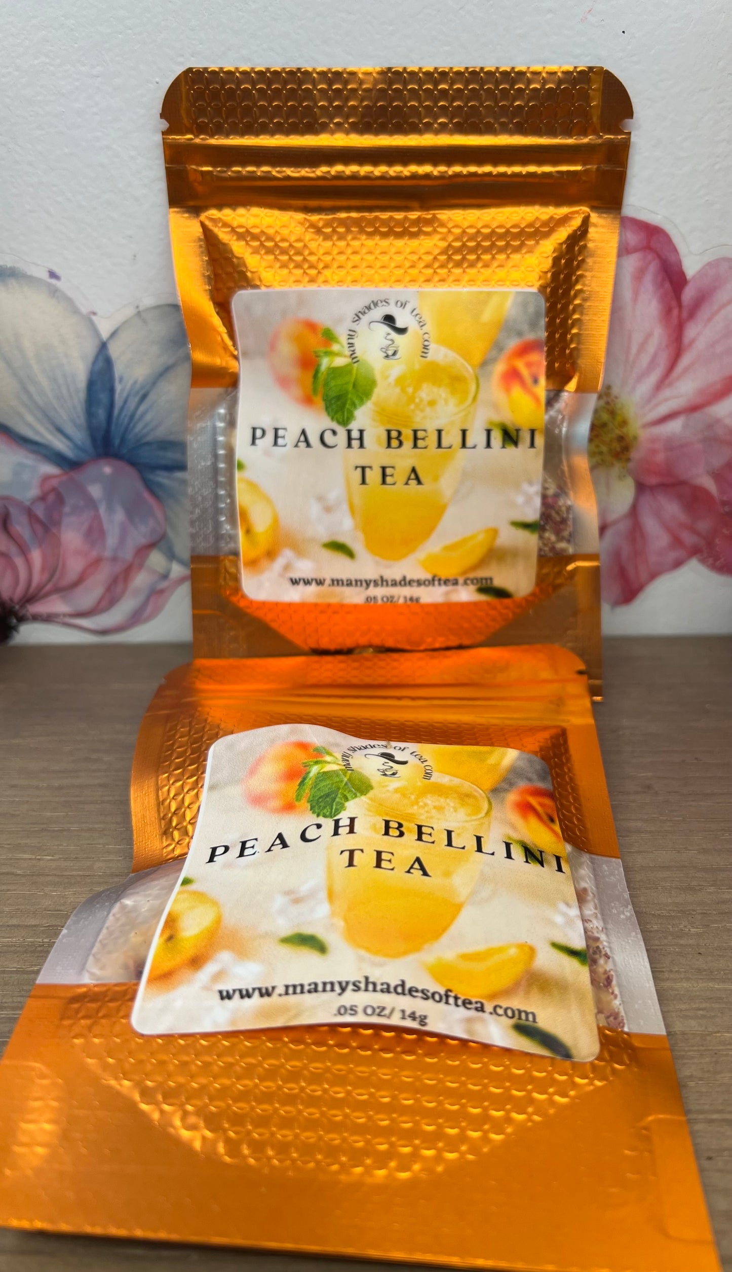 PEACH BELLINI TEA 1/2 OZ PACKAGE