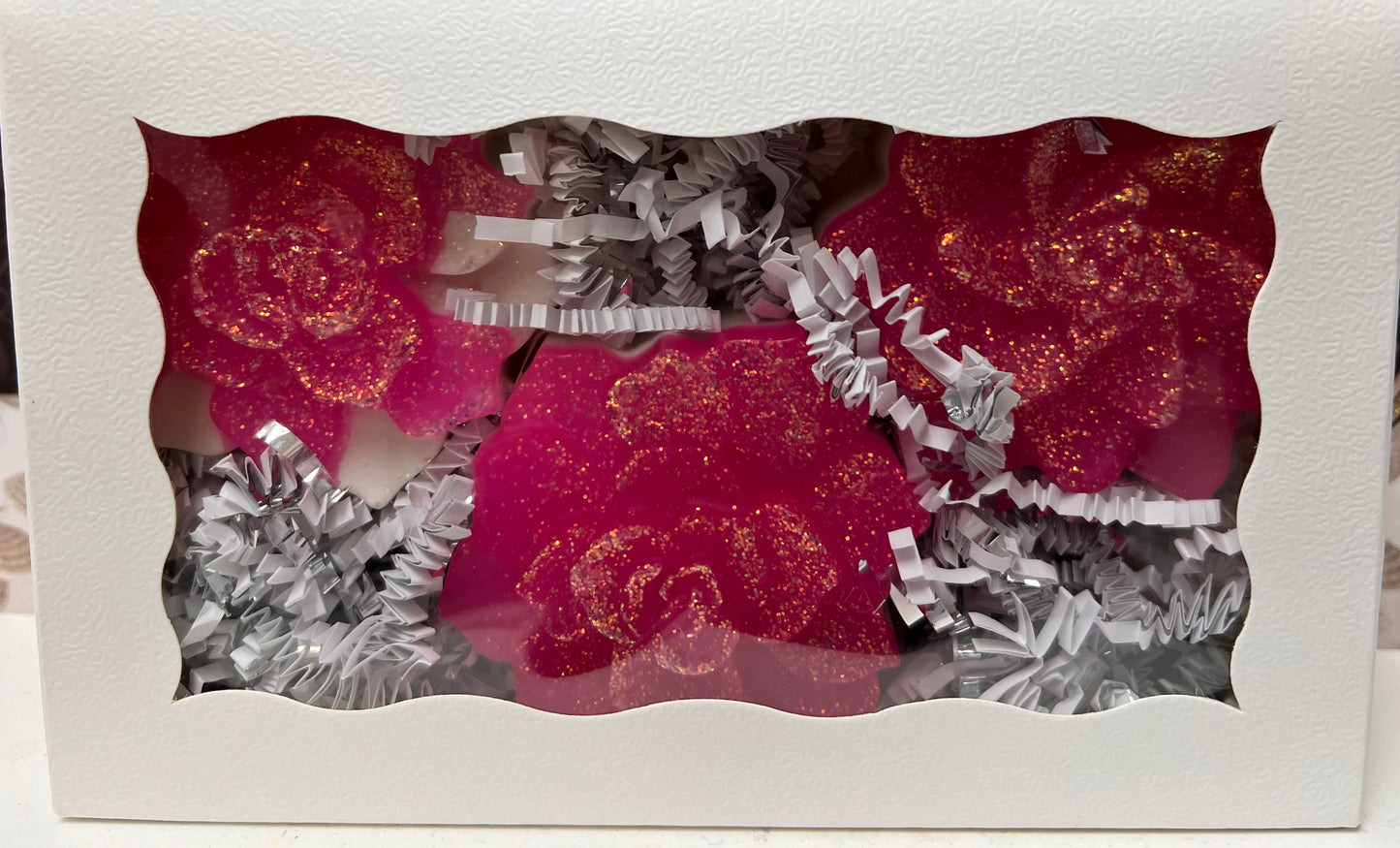 ROSEJAM & FAIRY DUST ROSE SHAPED GIFT SET OF 3