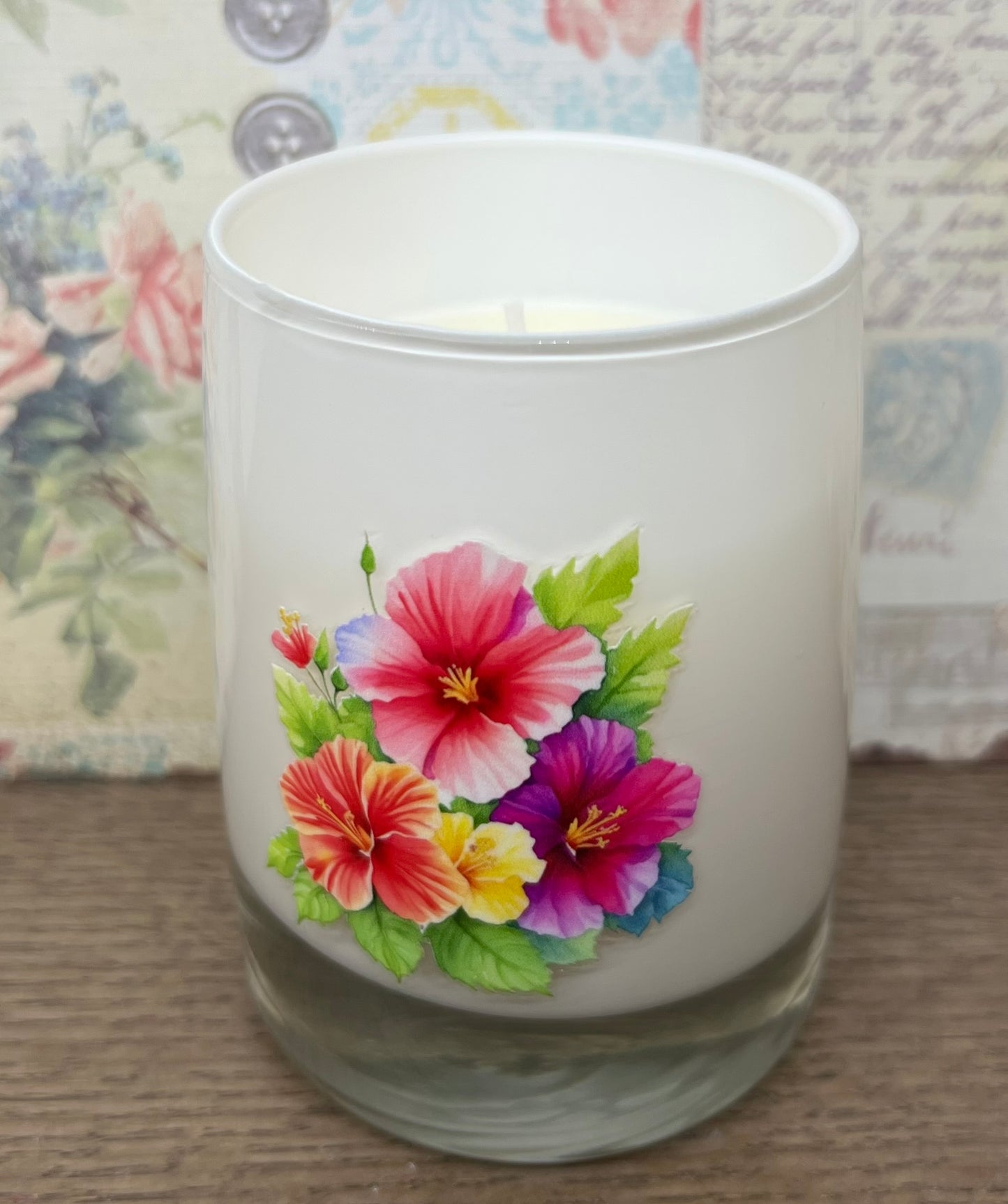 VOLCANO ERUPTION MED WHITE CANDLE