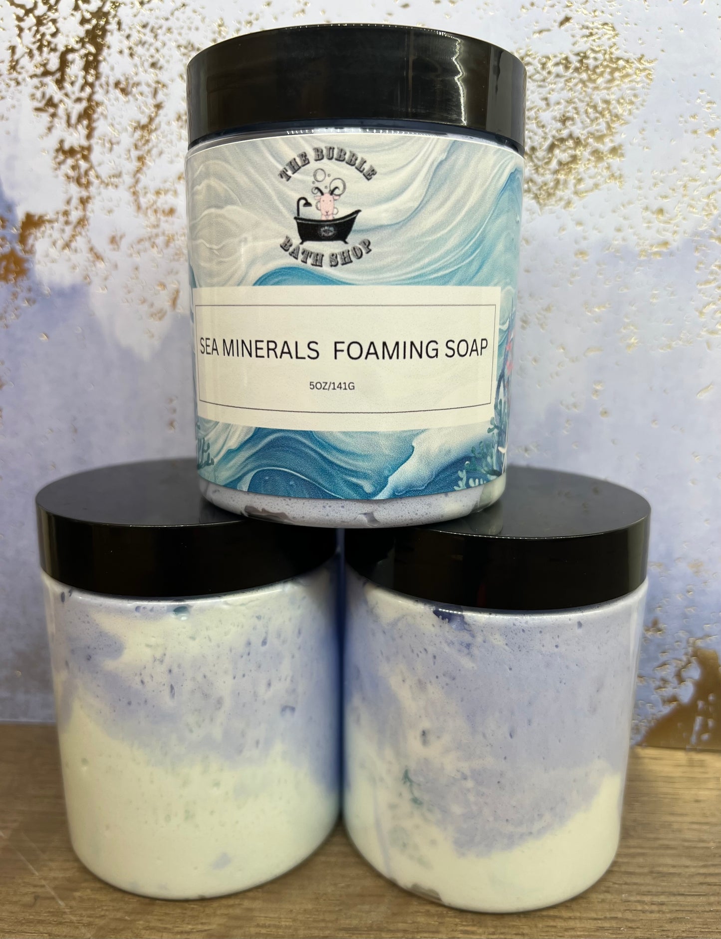 FRONT JARS WITH BLUE AND GREEN SOAP