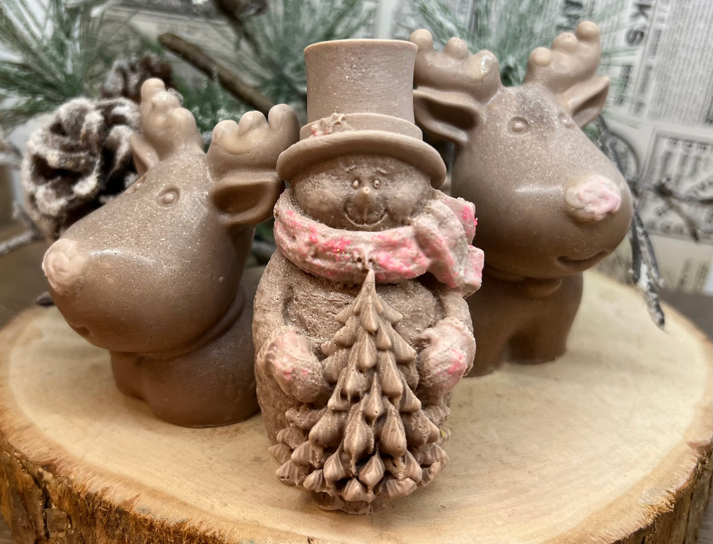 PEANUTBUTTER GOAT MILK SOAP RAINDEER GIFT SET.