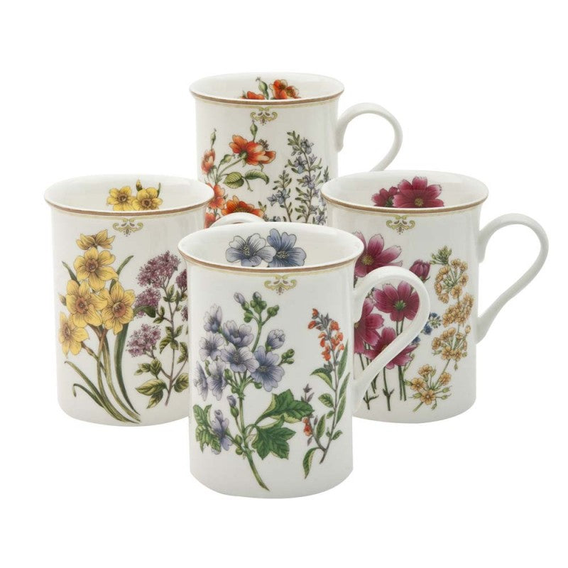 Floral mugs for coffee or Tea Front