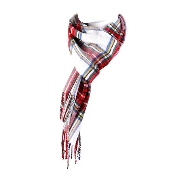 Acrylic Plaid Cashmere Feel Scarf