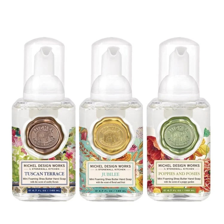 MICHEL DESIGN WORKS MINI FOAMING HAND SOAP SET SPRING SCENTS