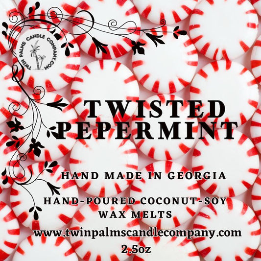 TWISTED PEPPERMINT COCONUT-SOY WAX MELTS