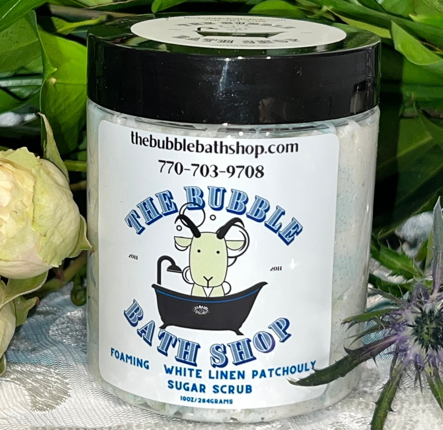 WHITE LINEN PATCHOULI FOAMING SUGAR SCRUB 10 OZ