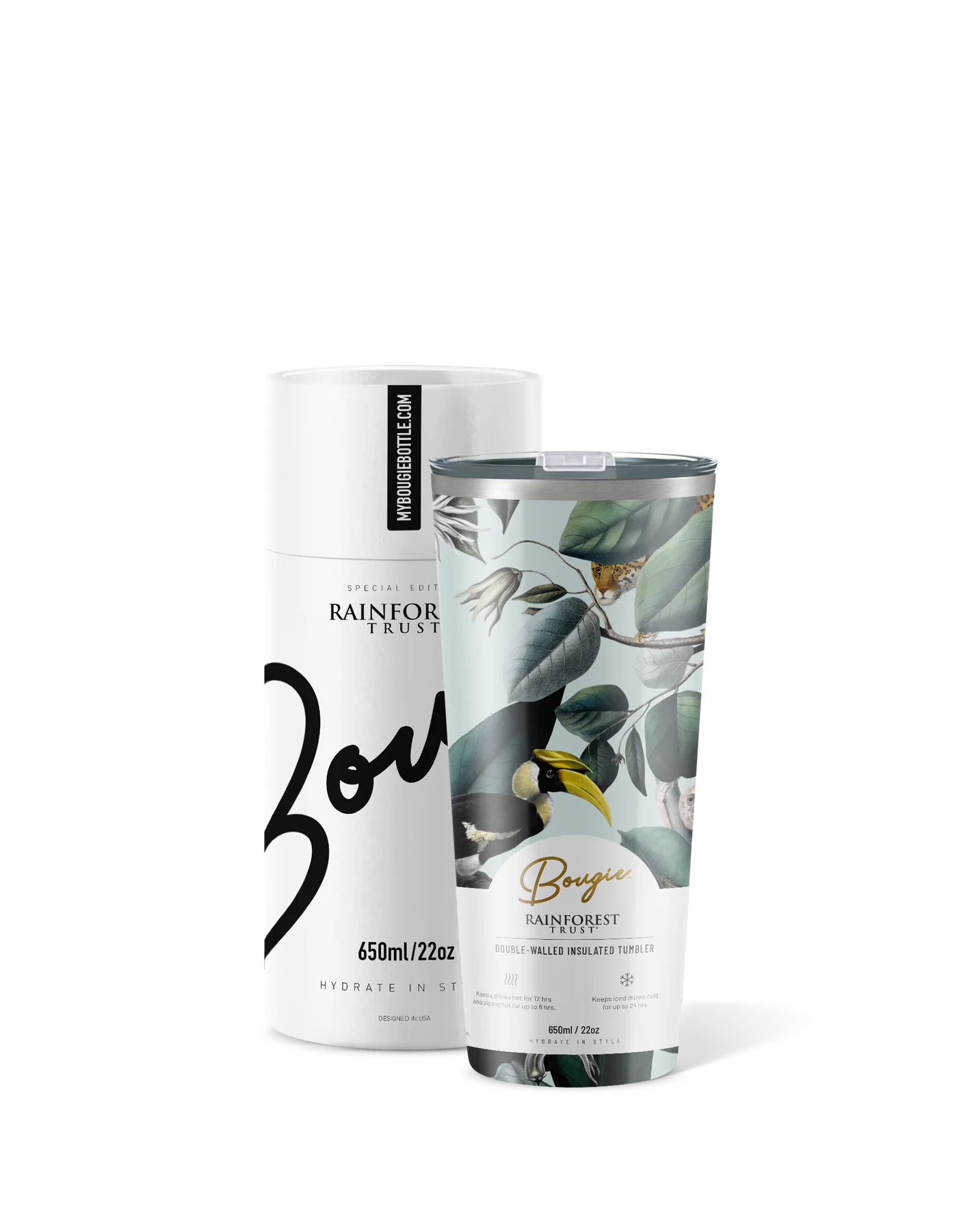 Bougie Bottle Insulated tumbler  Rainforest 22oz