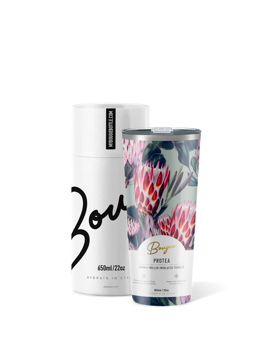 Bougie Bottle Insultated Tumbler Set Protea 22oz