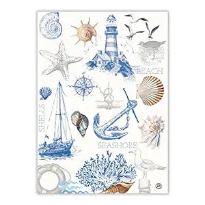 MICHEL DESIGN WORKS KITCHEN TOWEL  SEA SHORE