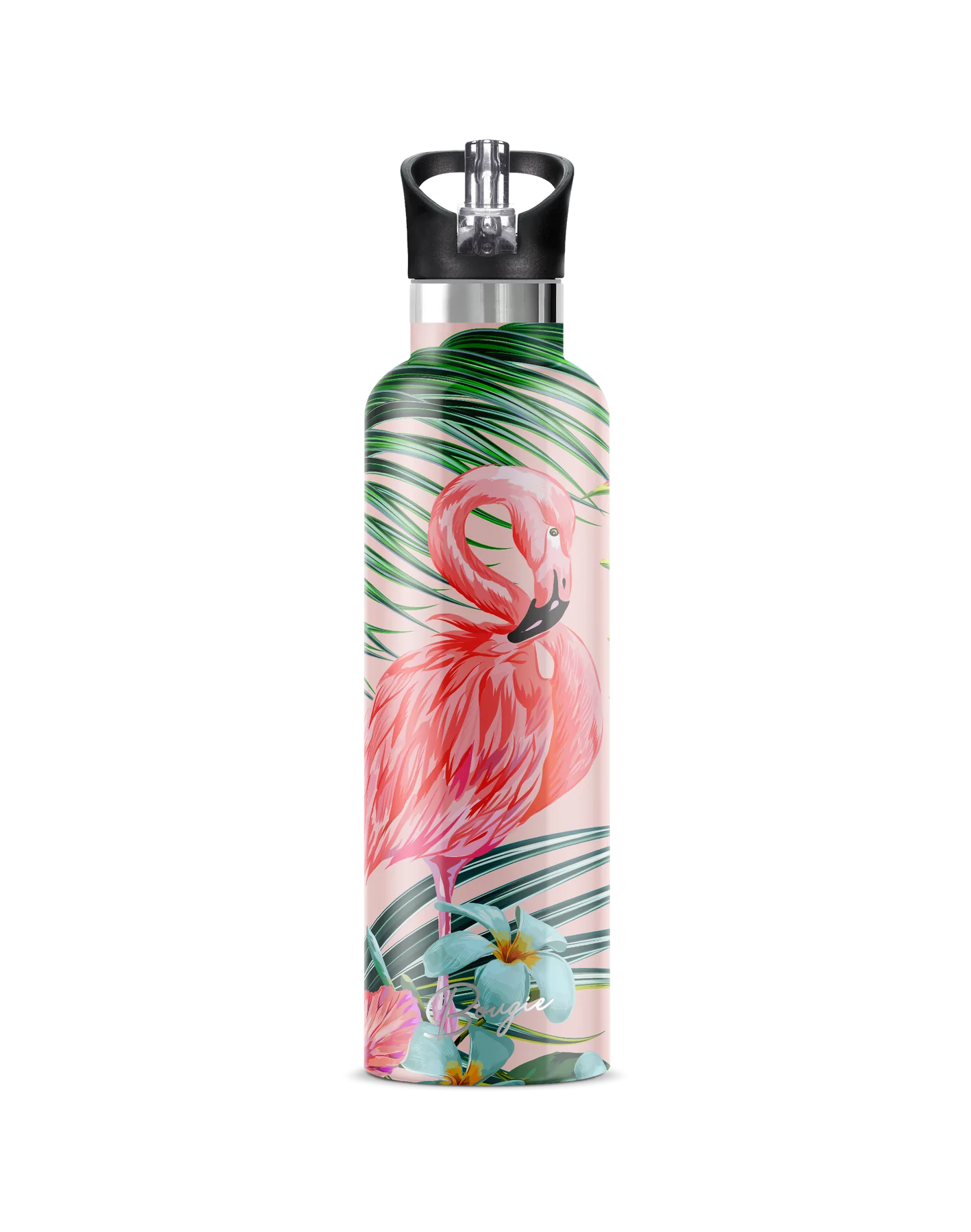 Bougie Bottle Insulated Water Bottle Flamingo Gift Set 25oz