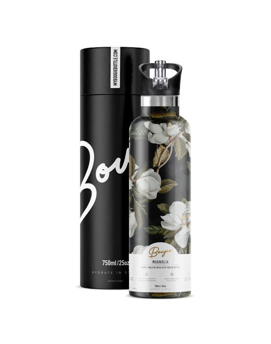 Bougie Bottle Insulated Water Bottle Magnolia 25oz
