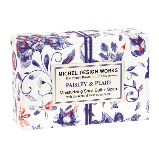 MICHEL DESIGN WORKS PAISLEY & PLAID BOXED SOAP