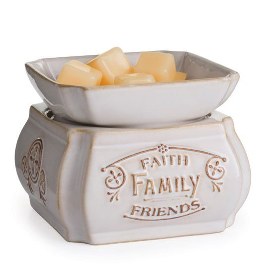 Candle Warmer & Lamp Faith Family Friends 2-In-1 Classic Fragrance Warmer