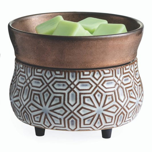 Candle Warmer 2-in-1 Fragrance Warmer Bronze Geometric