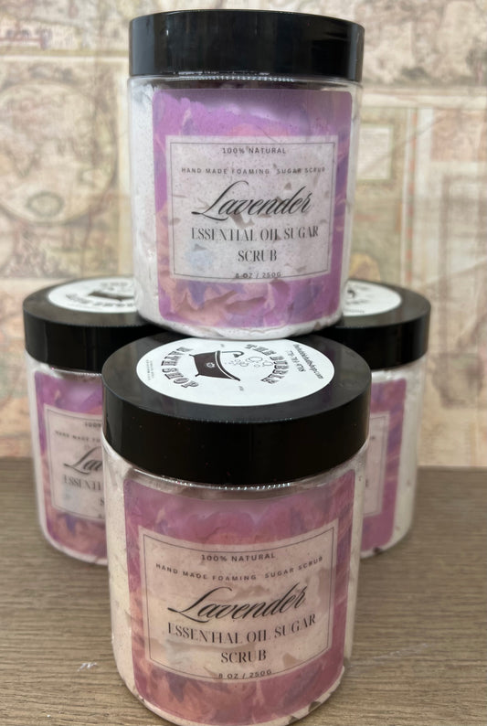 ESSENTIAL OIL LAVENDER FOAMING SURAG SCRUB.