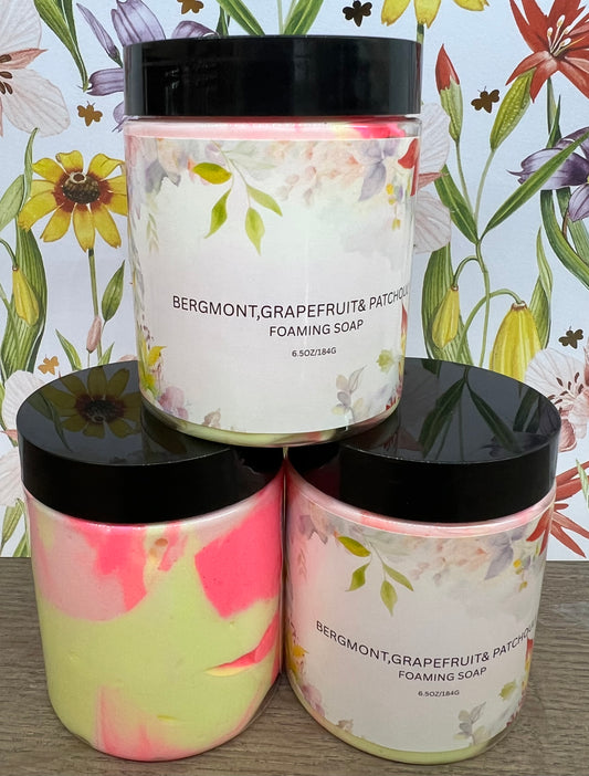 BERGAMONT, GRAPEFRUIT & PATCHOULI FOAM SUGAR SCRUB