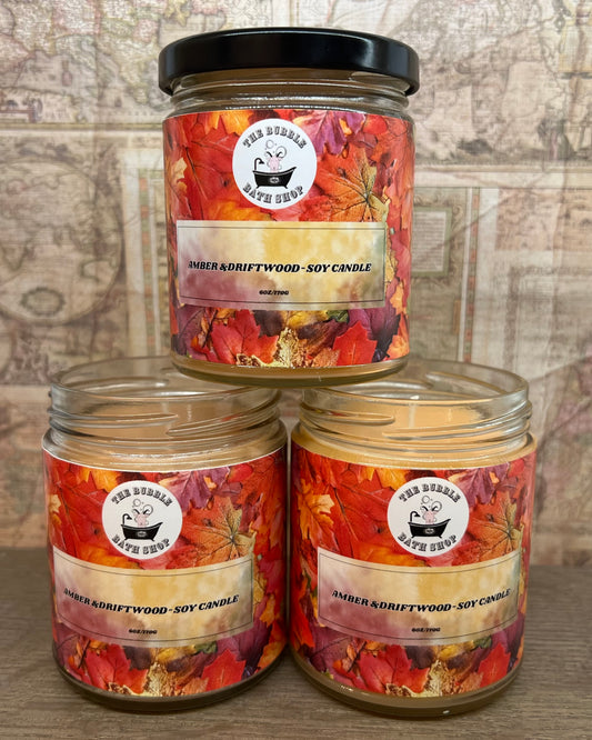 AMBER & DRIFT WOOD PARA-SOY CANDLE