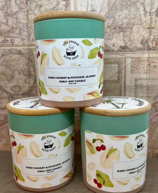 DARK CHERRY & PITACHIO, ALMOND PARA-SOY CANDLE