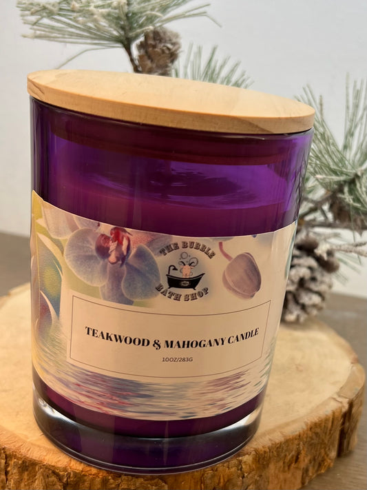 TEAKWOOD & MAHOGANY CANDLE