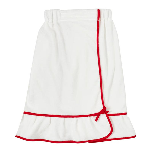 White with Red Trim Spa Wrap