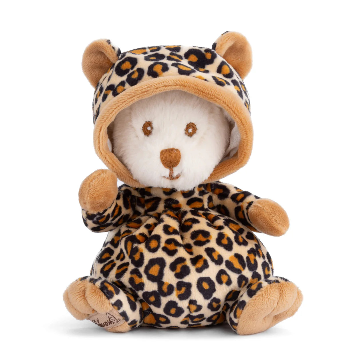 Soft plush Ziggy Leopard stuffed animal from BUKOWSKI ZIGGY collection, featuring realistic leopard print and a friendly expression.