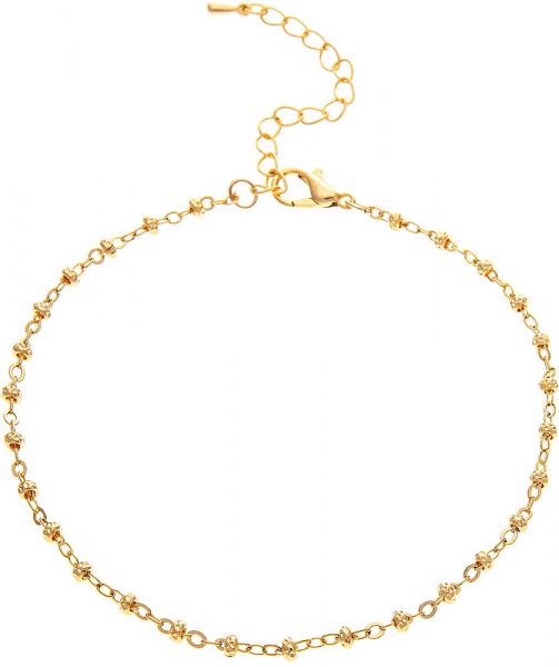 Gold Tiny Bead Chain Anklet
