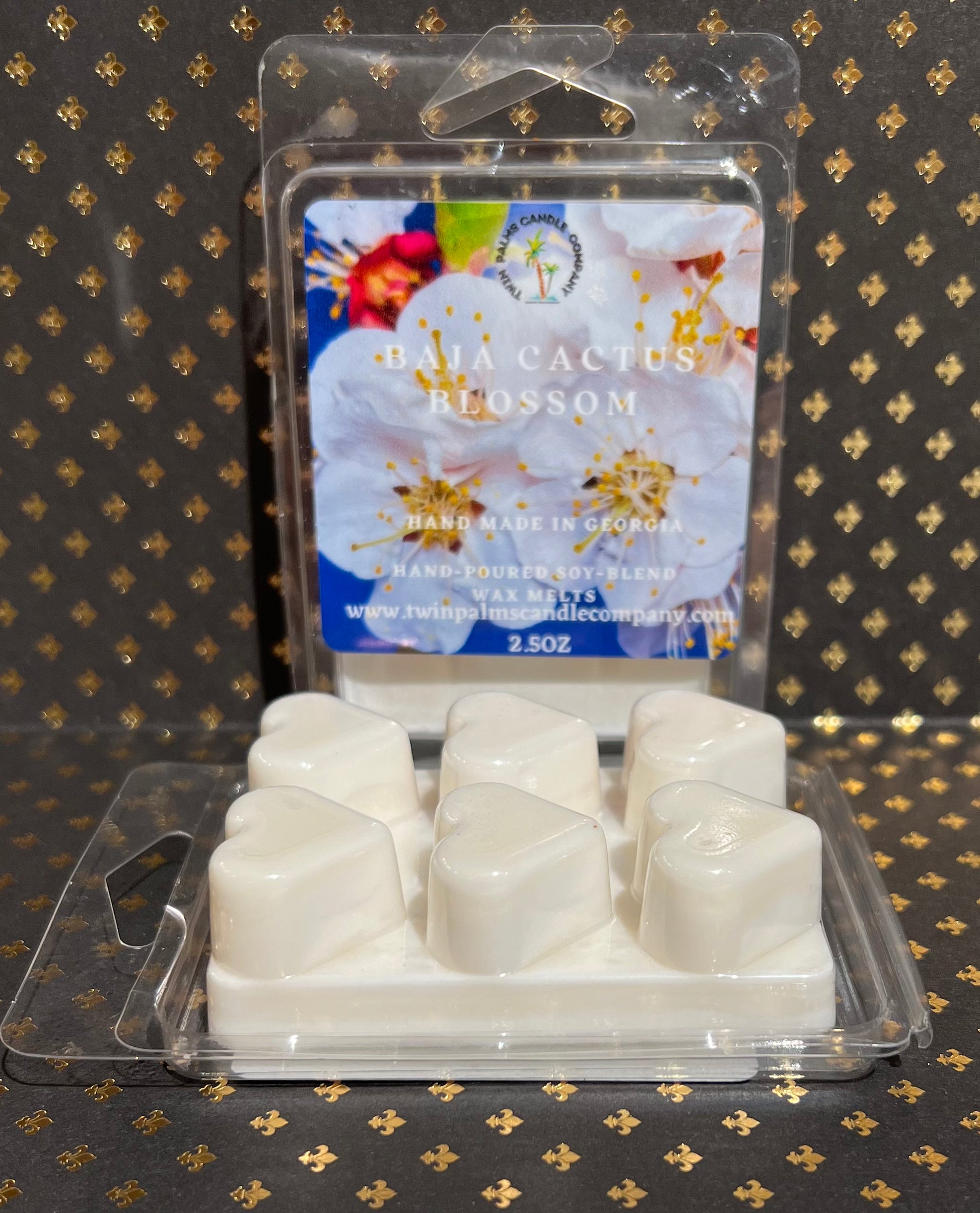 Baja Cactus soy ax Melt white front

