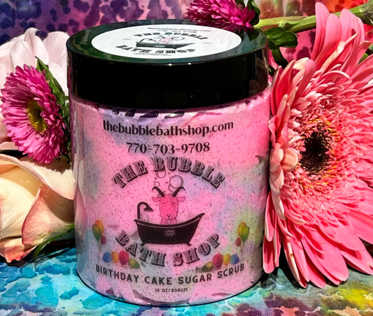 BIRTHDAY CAKE  FOAMING SUGAR SCRUB 10 OZ
