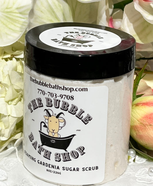GARDENIA FLOWER FOAMING SUGAR SCRUB 08OZ